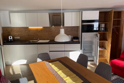 Herd und Microwelle, Dunstabzug, Geschirrspüler