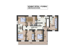 Grundriss_Family Chalet - HoamatLeben Obergeschoss